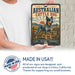Australian Cattle Dog metal sign with vintage breed portrait style Australian Cattle Dog