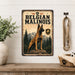 Belgian Malinois metal sign with vintage breed portrait style Belgian Malinois