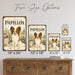 Papillon metal sign with vintage breed portrait style Papillon