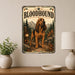 Bloodhound metal sign with vintage breed portrait style Bloodhound