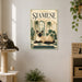 Siamese Cat metal sign with vintage breed portrait style Siamese Cat