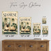 Siamese Cat metal sign with vintage breed portrait style Siamese Cat
