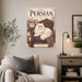 Persian Cat metal sign with vintage breed portrait style Persian Cat
