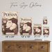 Persian Cat metal sign with vintage breed portrait style Persian Cat
