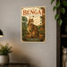 Bengal Cat metal sign with vintage breed portrait style Bengal Cat
