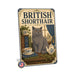 British Shorthair metal sign with vintage breed portrait style British Shorthair