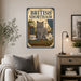 British Shorthair metal sign with vintage breed portrait style British Shorthair