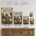 British Shorthair metal sign with vintage breed portrait style British Shorthair
