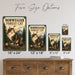 Norwegian Forest Cat metal sign with vintage breed portrait style Norwegian Forest Cat