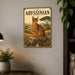 Abyssinian Cat metal sign with vintage breed portrait style Abyssinian Cat