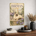 Birman Cat metal sign with vintage breed portrait style Birman Cat