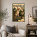 Devon Rex metal sign with vintage breed portrait style Devon Rex