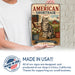 American Shorthair metal sign with vintage breed portrait style American Shorthair