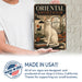 Oriental Shorthair metal sign with vintage breed portrait style Oriental Shorthair