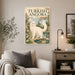 Turkish Angora metal sign with vintage breed portrait style Turkish Angora