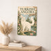 Turkish Angora metal sign with vintage breed portrait style Turkish Angora