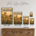 Savannah Cat metal sign with vintage breed portrait style Savannah Cat