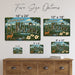 Greetings from Arkansas metal sign with horizontal vintage 'Greetings from Arkansas' large-letter postcard with Ozark