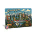 Greetings from Colorado metal sign with horizontal vintage 'Greetings from Colorado' large-letter postcard with Rocky