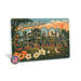 Greetings from Georgia metal sign with horizontal vintage 'Greetings from Georgia' large-letter postcard with Savannah live