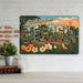 Greetings from Georgia metal sign with horizontal vintage 'Greetings from Georgia' large-letter postcard with Savannah live