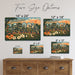 Greetings from Georgia metal sign with horizontal vintage 'Greetings from Georgia' large-letter postcard with Savannah live