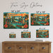 Greetings from Hawaii metal sign with horizontal vintage 'Greetings from Hawaii' large-letter postcard with Diamond Head