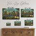 Greetings from Louisiana metal sign with horizontal vintage 'Greetings from Louisiana' large-letter postcard with New