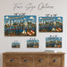 Greetings from Maryland metal sign with horizontal vintage 'Greetings from Maryland' large-letter postcard with Annapolis