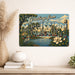 Greetings from Mississippi metal sign with horizontal vintage 'Greetings from Mississippi' large-letter postcard with