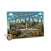 Greetings from Montana metal sign with horizontal vintage 'Greetings from Montana' large-letter postcard with Montana Rocky