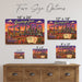 Greetings from Nevada metal sign with horizontal vintage 'Greetings from Nevada' large-letter postcard with Las Vegas Strip