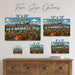 Greetings from New Hampshire metal sign with horizontal vintage 'Greetings from New Hampshire' large-letter postcard with