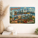 Greetings from New Jersey metal sign with horizontal vintage 'Greetings from New Jersey' large-letter postcard with Jersey