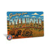 Greetings from Oklahoma metal sign with horizontal vintage 'Greetings from Oklahoma' large-letter postcard with Oklahoma