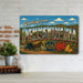 Greetings from Pennsylvania metal sign with horizontal vintage 'Greetings from Pennsylvania' large-letter postcard with