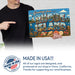 Greetings from Rhode Island metal sign with horizontal vintage 'Greetings from Rhode Island' large-letter postcard with