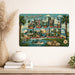 Greetings from South Carolina metal sign with horizontal vintage 'Greetings from South Carolina' large-letter postcard with
