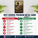 Mallard Duck metal sign with vintage duck identification portrait style Mallard Duck
