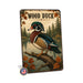 Wood Duck metal sign with vintage duck identification portrait style Wood Duck