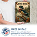 Wood Duck metal sign with vintage duck identification portrait style Wood Duck