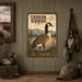 Canada Goose metal sign with vintage duck identification portrait style Canada Goose