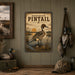 Northern Pintail metal sign with vintage duck identification portrait style Northern Pintail