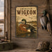 American Wigeon metal sign with vintage duck identification portrait style American Wigeon