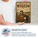 American Wigeon metal sign with vintage duck identification portrait style American Wigeon
