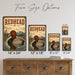 Redhead Duck metal sign with vintage duck identification portrait style Redhead Duck