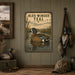 Blue-Winged Teal metal sign with vintage duck identification portrait style Blue-Winged Teal