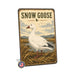 Snow Goose metal sign with vintage duck identification portrait style Snow Goose
