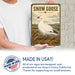 Snow Goose metal sign with vintage duck identification portrait style Snow Goose