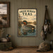 Green-Winged Teal metal sign with vintage duck identification portrait style Green-Winged Teal